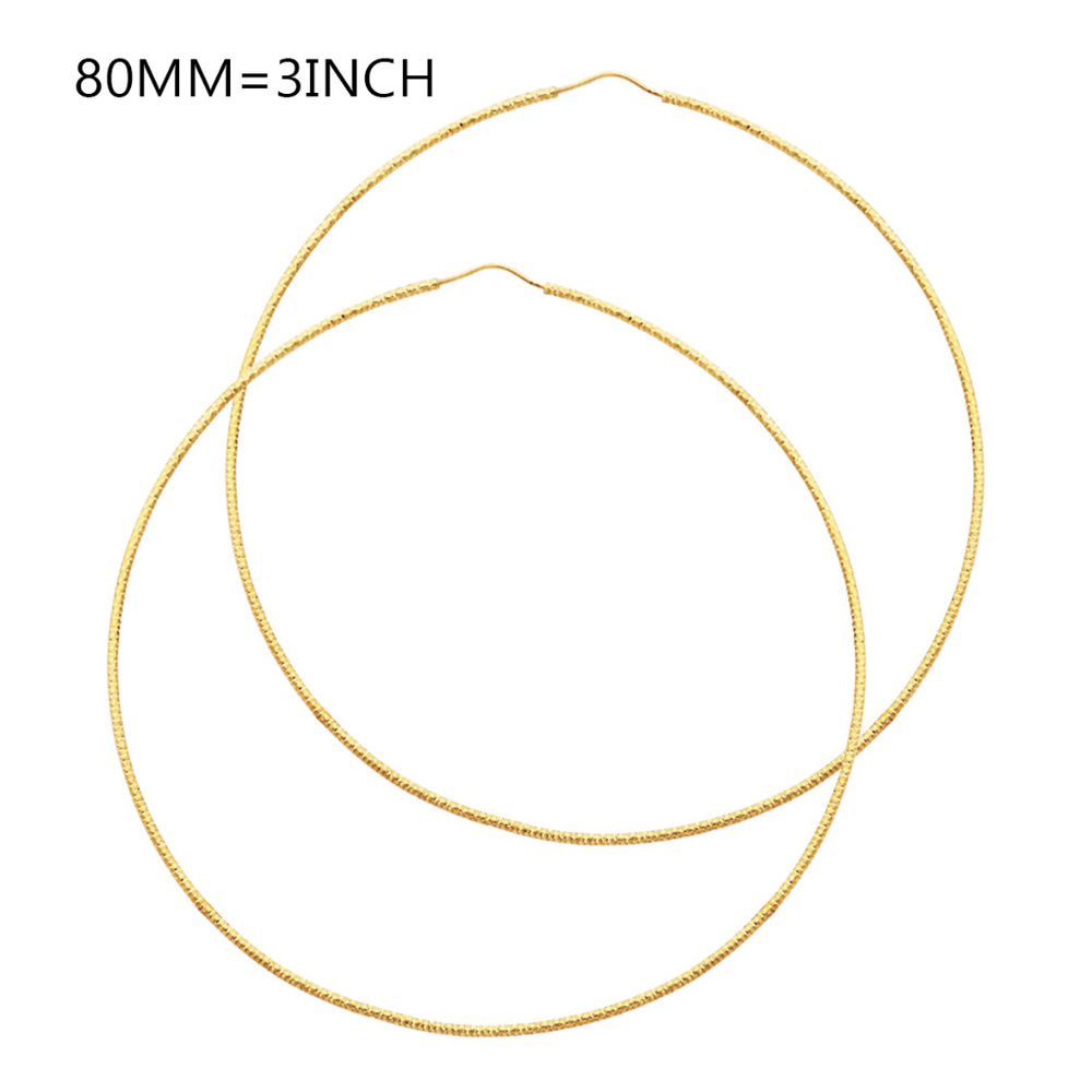 COPY - Yellow 14k Thickness Extra Large Endless Hoop